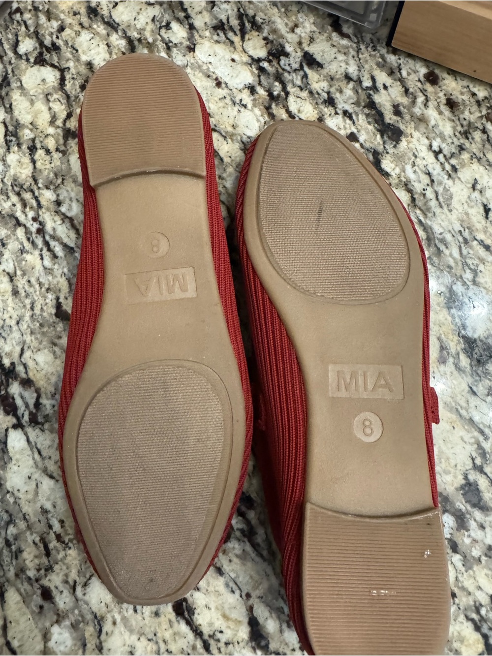 MIA Women's Red Mary Jane Flats - Picture 4 of 5